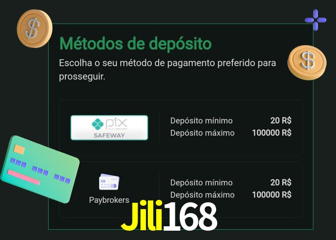 O cassino Jili168 oferece uma grande variedade de métodos de pagamento